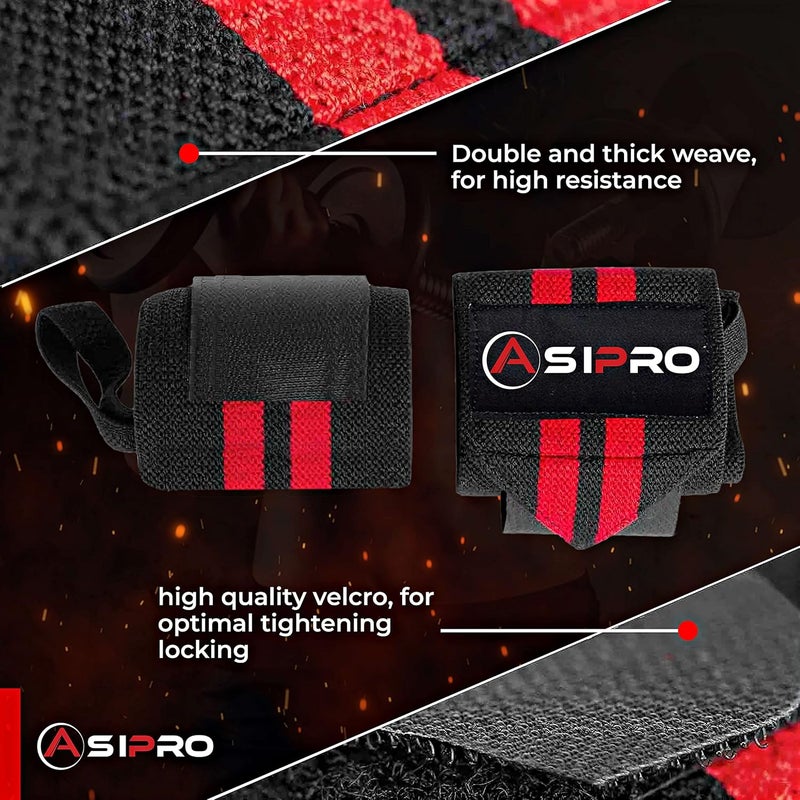ASIPRO Wrist Wraps for Weightlifting 18" Wrist Straps for Weightlifting Weight Lifting Wrist Wraps for Men & Women, Muñequeras para Gym Wrist Support for Working Out, Gym Wrist Wraps for Powerlifting - Image 4